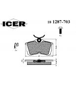 ICER 181287703 Комплект тормозных колодок, диско