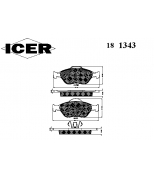 ICER - 181343 - Комплект тормозных колодок, диско