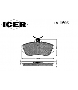 ICER - 181506 - 181506000300001 Тормозные колодки дисковые