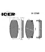ICER - 181540 - Комплект тормозных колодок, диско
