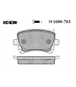 ICER - 181600703 - Комплект тормозных колодок, диско