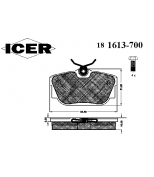 ICER - 181613700 - Комплект тормозных колодок, диско
