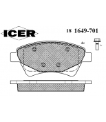 ICER - 181649701 - Комплект тормозных колодок, диско