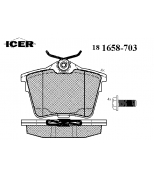 ICER 181658703 Комплект тормозных колодок, диско
