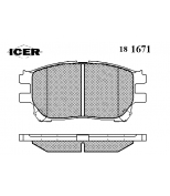 ICER - 181671 - Комплект тормозных колодок, диско