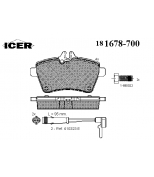 ICER 181678700 Комплект тормозных колодок, диско