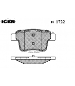 ICER - 181722 - Колодки тормозные дисковые, комплект 181722