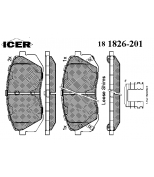 ICER - 181826201 - 181826201300001 Тормозные колодки дисковые