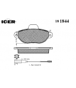 ICER - 181844 - 181844000300001 Тормозные колодки дисковые