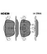 ICER - 181866 - Комплект тормозных колодок, диско