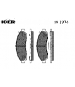 ICER - 181974 - 181974000300001 Тормозные колодки дисковые