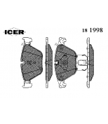 ICER 181998 181998000300001 Тормозные колодки дисковые