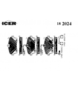 ICER - 182024 - 4254.78 колодки пер. Peugeot 407 09- Icer
