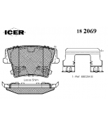 ICER - 182069 - Колодки дисковые задние