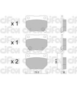 CIFAM - 8225010 - Комплект тормозных колодок, дисковый тормоз