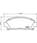 HELLA - 8DB355016721 - колодки тормозные дисковые