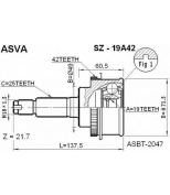 ASVA - SZ19A42 - ШРУС НАРУЖНЫЙ 19x49x25 (SUZUKI : CULTUS/BALENO GA1