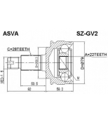 ASVA - SZGV2 - ШРУС НАРУЖНЫЙ 22x58.3x28 (SUZUKI GRAND VITARA JB62