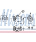 NISSENS - 89591 - NS89591_компрессор кондиционера! Mitsubishi Colt 1.1-1.5 04>