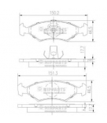 NIPPARTS - J3603050 - Колодки тормозные FORD FIESTA 95-02/PUMA 97-00/MAZDA 121 96- передние