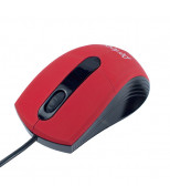 СКЛАД 10 13405 Мышь Perfeo PF-203-OP-R Color красная (проводная, опт., 3 кн, 500/1000 DPI, USB)