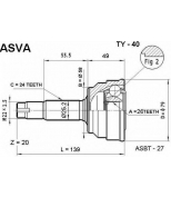 ASVA - TY40 - Шрус наружный 26x58x24 (toyota : yaris,vitz,platz scp10(1sz-fe)) asva