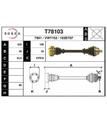 EAI - T78103 - T78103_привод! 528mm VW Transporter 1.8-2.5/1.9D/2.4D/2.5TD 90