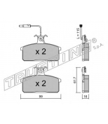 TRUSTING - 0282 - Комплект тормозных колодок, диско
