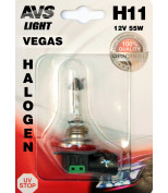AVS A78480S Галогенная лампа AVS Vegas в блистере H11.12V.55W.1шт.    шт