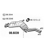 ASSO - 086039 - Резонатор глушителя средний Bmw 535...