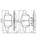 BOSCH - 0986494485 - Колодки тормозные TOYOTA 1.8 VVTI -03 передние с датч.