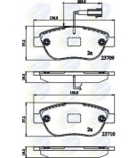 COMLINE - CBP12140 - КОЛОДКИ FIAT BRAVO 08-