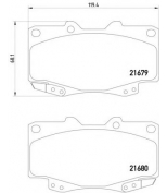 TEXTAR - 2168001 - Колодки тормозные дисковые передн TOYOTA: HILUX пикап 2.5 D/2.5 D 4x4/2.5 D4d/3.0 D 4x4 05-, HILUX пикап 2.5 D-4D 4WD 83-