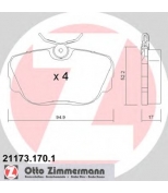 ZIMMERMANN - 211731701 - Колодки торм.пер. BMW 3 (E30) 316i  318i  324d  Z1
