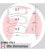 ZIMMERMANN - 214951701 - Комплект тормозных колодок  дисковый тормоз