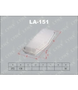 LYNX - LA151 - Фильтр воздушный TOYOTA Estima/Lucida/Emina 2.4 00-06/Rav 4 2.0D 00-05
