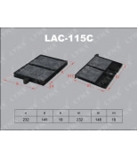 LYNX - LAC115C - Фильтр салонный угольный (комплект 2 шт.) TOYOTA Avensis 97-03/Carina E 92-97/Picnic 96-01