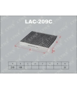 LYNX - LAC209C - Фильтр салонный угольный NISSAN Almera(N16) 00 /Almera Tino 02 /Primera(P12) 02-07