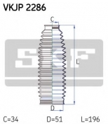 SKF - VKJP2286 - Комплект пылника  рулевое управление