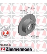 ZIMMERMANN 100120520 Диск тормозной AUDI Coat Z