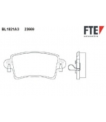 FTE - BL1821A3 - Колодки тормозные задние дисковые к-кт RENAULT MASTER II 09/00> 115.8x51.3x16.8