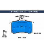 GALFER - B1G10201822 - Колодки тормозные дисковые /комплект 4 шт/