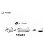 ASSO - 126092 - Резонатор глушителя средний FIAT MU...