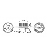 AVA - VW8351 - AVA VW8351_вентилятор отопителя! 145 мм Siemens VW Multivan T4 2.0-2.8/1.9D/2.5D 91>