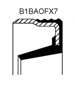 CORTECO - 12016536B - Сальник коленвала 55x72x76x9.5x13 NBR B1BAOFSFX7 DAF: F 2800 FAT 2805 DKTD,FAT 2825 DKTD 73-91  SCA