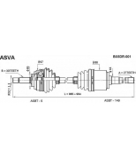 ASVA - BX5DR001 - ПРИВОД ПРАВЫЙ 30x990x27 (BMW X5) ASVA