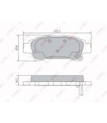 LYNX - BD7574 - Колодки тормозные задние TOYOTA Avensis Verso 2.0-2.0D 01-09 / Previa 2.0D-2.4 00-06 / Alphard 2.4-3.0 03-08