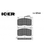 ICER - 140544 - Комплект тормозных колодок, диско