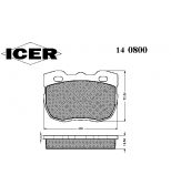 ICER - 140800 - Комплект тормозных колодок, диско