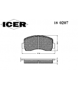 ICER - 180207 - Тормозные колодки